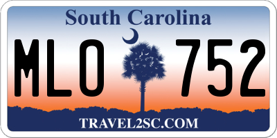 SC license plate MLO752