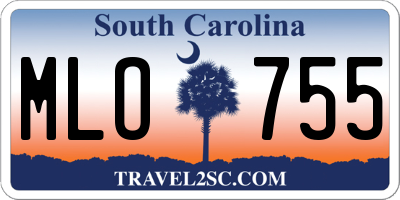 SC license plate MLO755