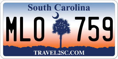 SC license plate MLO759