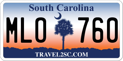SC license plate MLO760