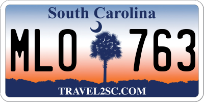 SC license plate MLO763