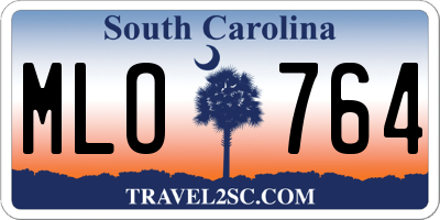 SC license plate MLO764