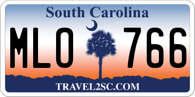 SC license plate MLO766