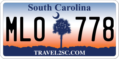 SC license plate MLO778