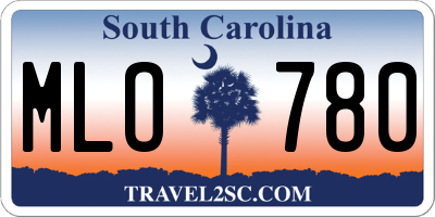 SC license plate MLO780