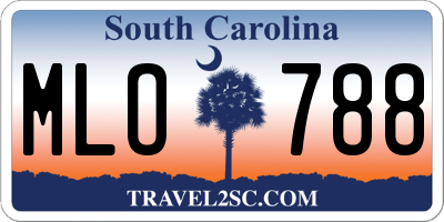 SC license plate MLO788