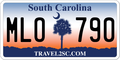 SC license plate MLO790