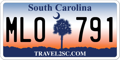 SC license plate MLO791