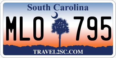 SC license plate MLO795