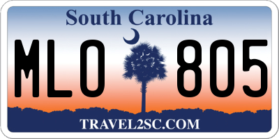 SC license plate MLO805
