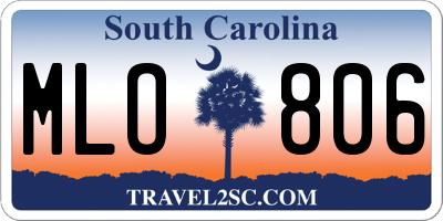 SC license plate MLO806