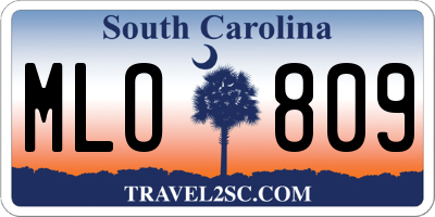 SC license plate MLO809