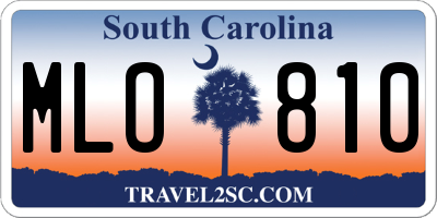 SC license plate MLO810