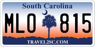 SC license plate MLO815