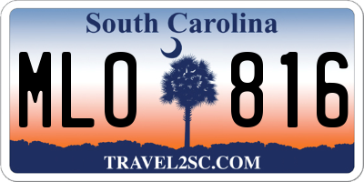 SC license plate MLO816