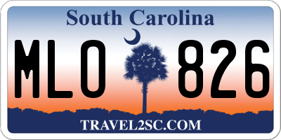 SC license plate MLO826