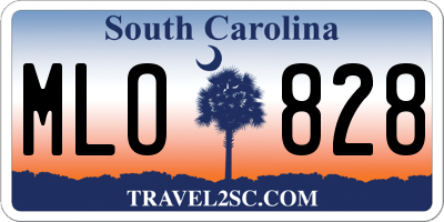 SC license plate MLO828