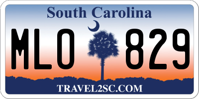 SC license plate MLO829