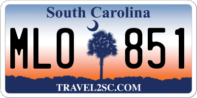 SC license plate MLO851