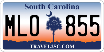 SC license plate MLO855
