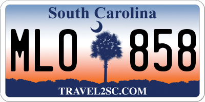 SC license plate MLO858