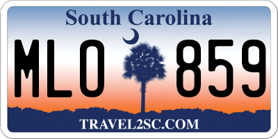 SC license plate MLO859