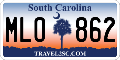 SC license plate MLO862