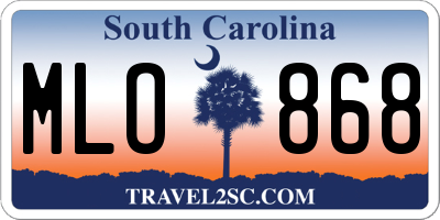 SC license plate MLO868