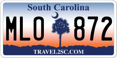 SC license plate MLO872