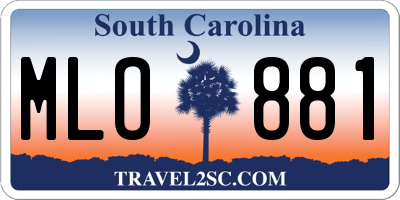 SC license plate MLO881