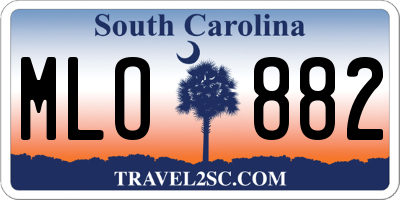 SC license plate MLO882