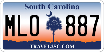 SC license plate MLO887