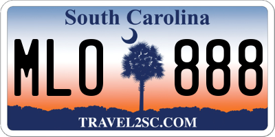 SC license plate MLO888