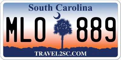 SC license plate MLO889