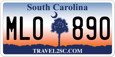 SC license plate MLO890