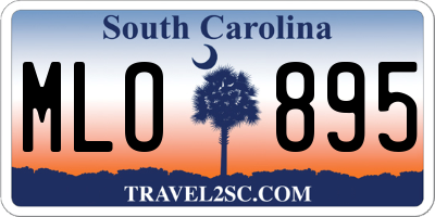 SC license plate MLO895