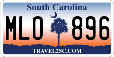 SC license plate MLO896