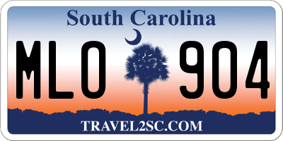 SC license plate MLO904