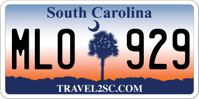 SC license plate MLO929