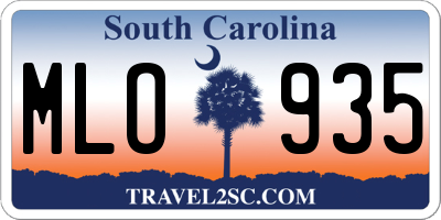 SC license plate MLO935