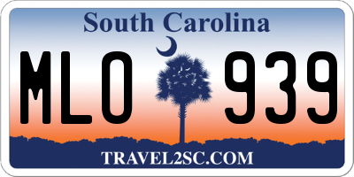 SC license plate MLO939