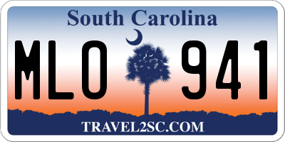 SC license plate MLO941