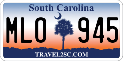 SC license plate MLO945