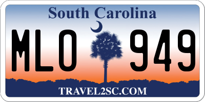 SC license plate MLO949