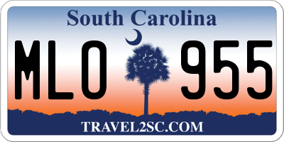 SC license plate MLO955
