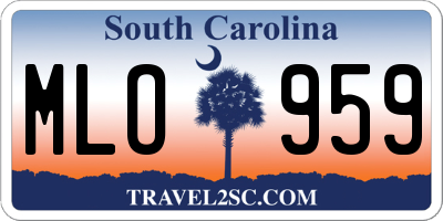 SC license plate MLO959