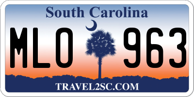 SC license plate MLO963