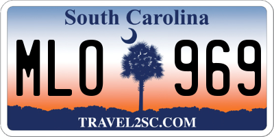 SC license plate MLO969