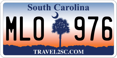 SC license plate MLO976