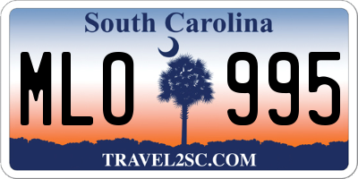 SC license plate MLO995